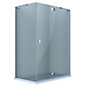Cooke & Lewis Luxuriant Silver effect Right-handed Rectangular Shower Enclosure & tray with Hinged door (W)1400mm (D)900mm