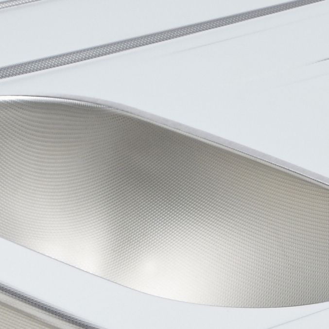 Cooke & Lewis Lyell Linen Inox Stainless steel 1.5 Bowl Sink & drainer 500mm x 1000mm