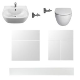 Cooke & Lewis Marletti White Bathroom kit