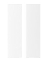 Cooke & Lewis Matt White Slab Gloss White Slab Cabinet door (W)300mm, Set of 2