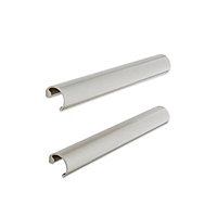 Cooke & Lewis Nickel effect Silver Kitchen Cabinet Handle, Pack of 2