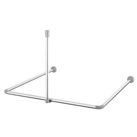 simpa Smart curved Aluminium shower rod Adjustable length 1.1-1.8 meters fittings included shower rail 110-180cm shower railing. 