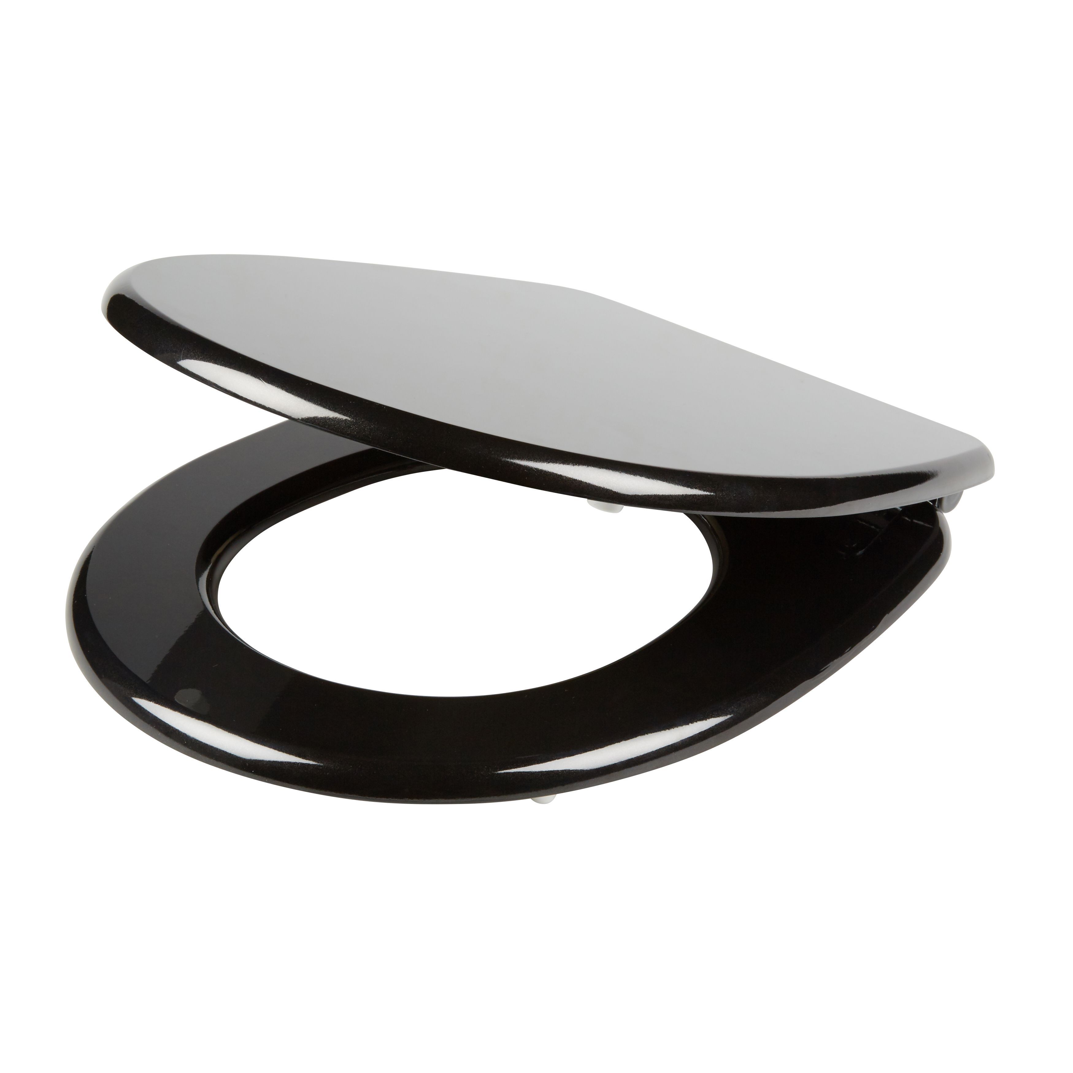 Black soft shop close toilet seat