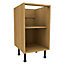 Cooke & Lewis Oak effect Standard Base cabinet, (W)450mm