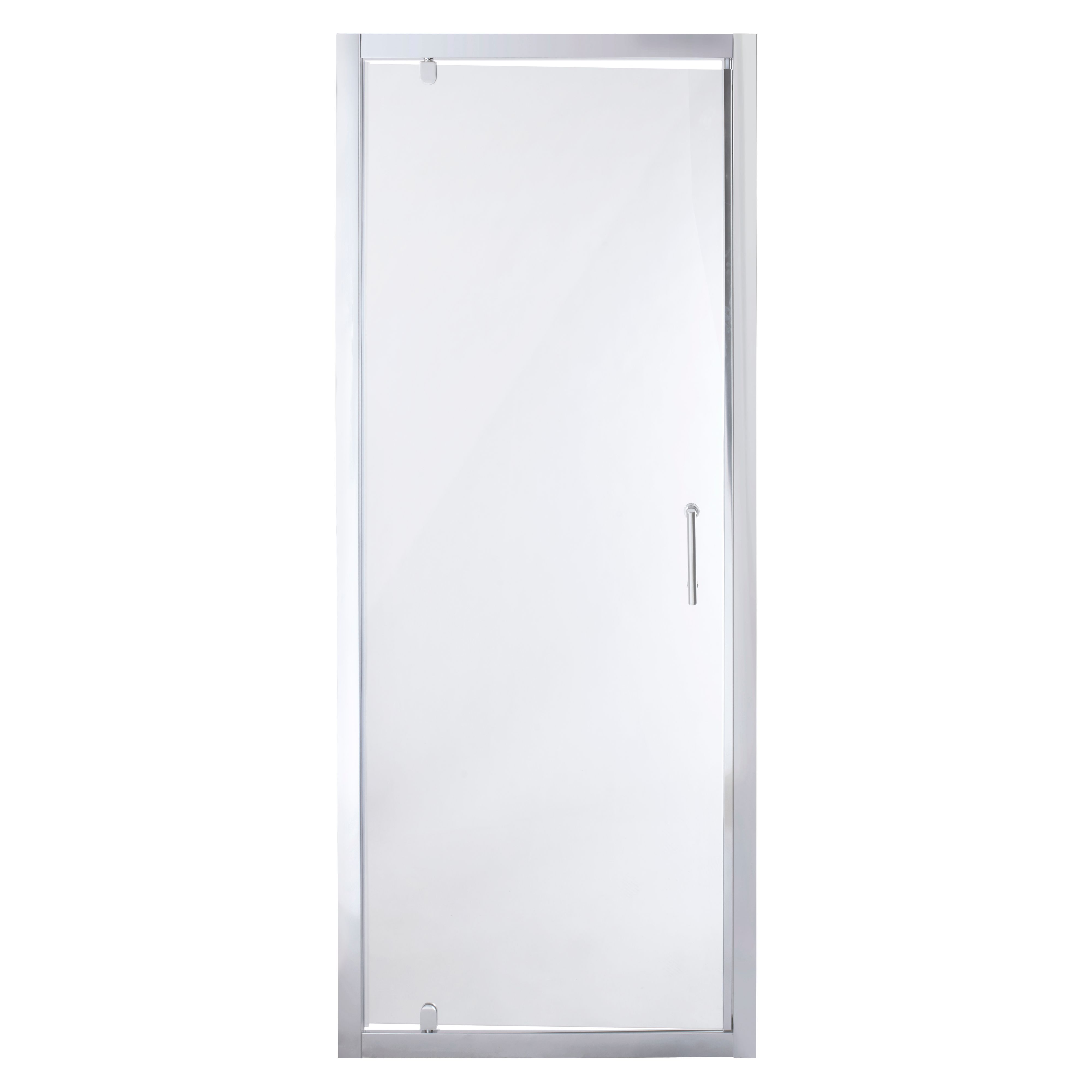 Cooke & Lewis Onega Argenté Silver effect Clear Half open pivot Shower Door (H)190cm (W)80cm