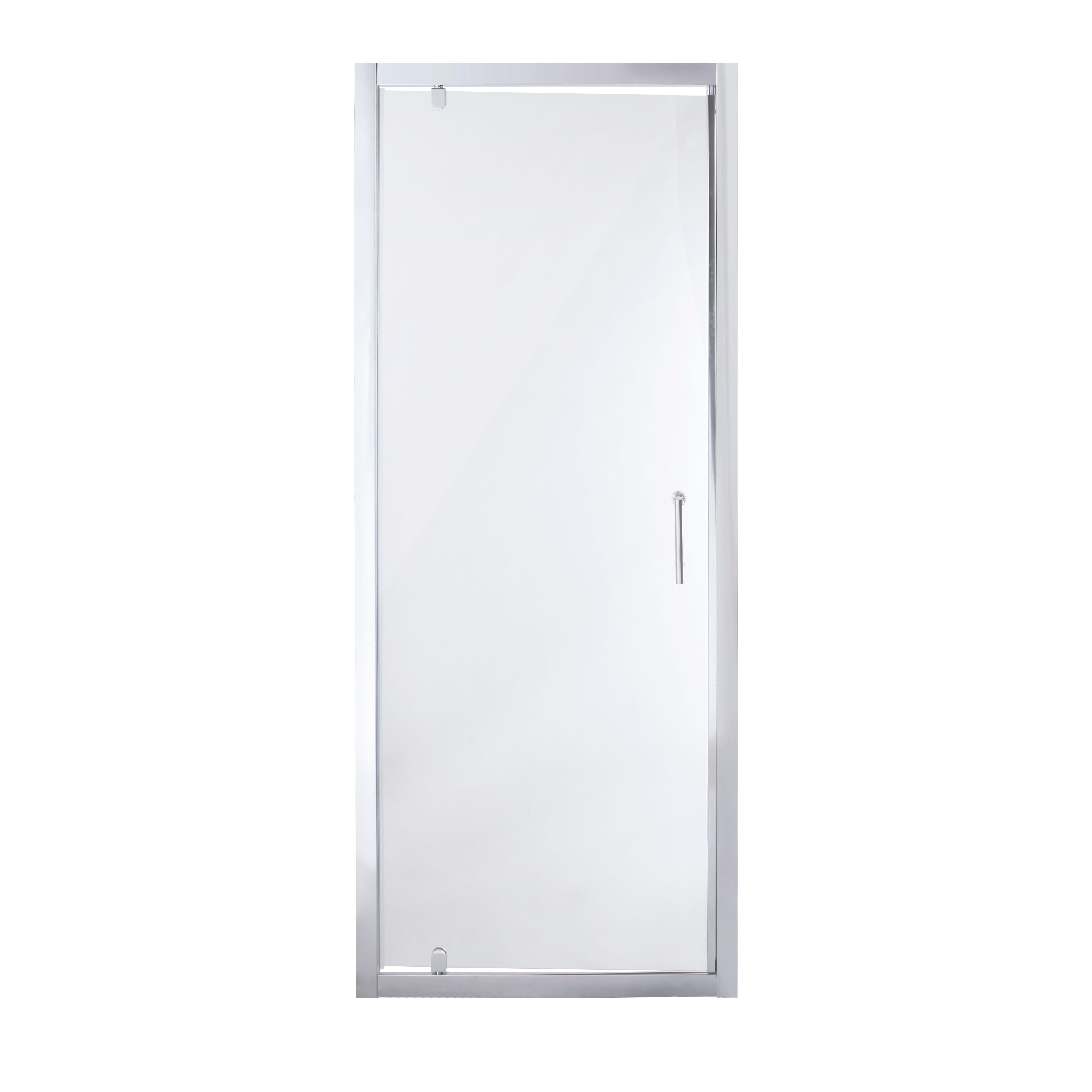Cooke & Lewis Onega Argenté Silver effect Clear Half open pivot Shower Door (H)190cm (W)90cm