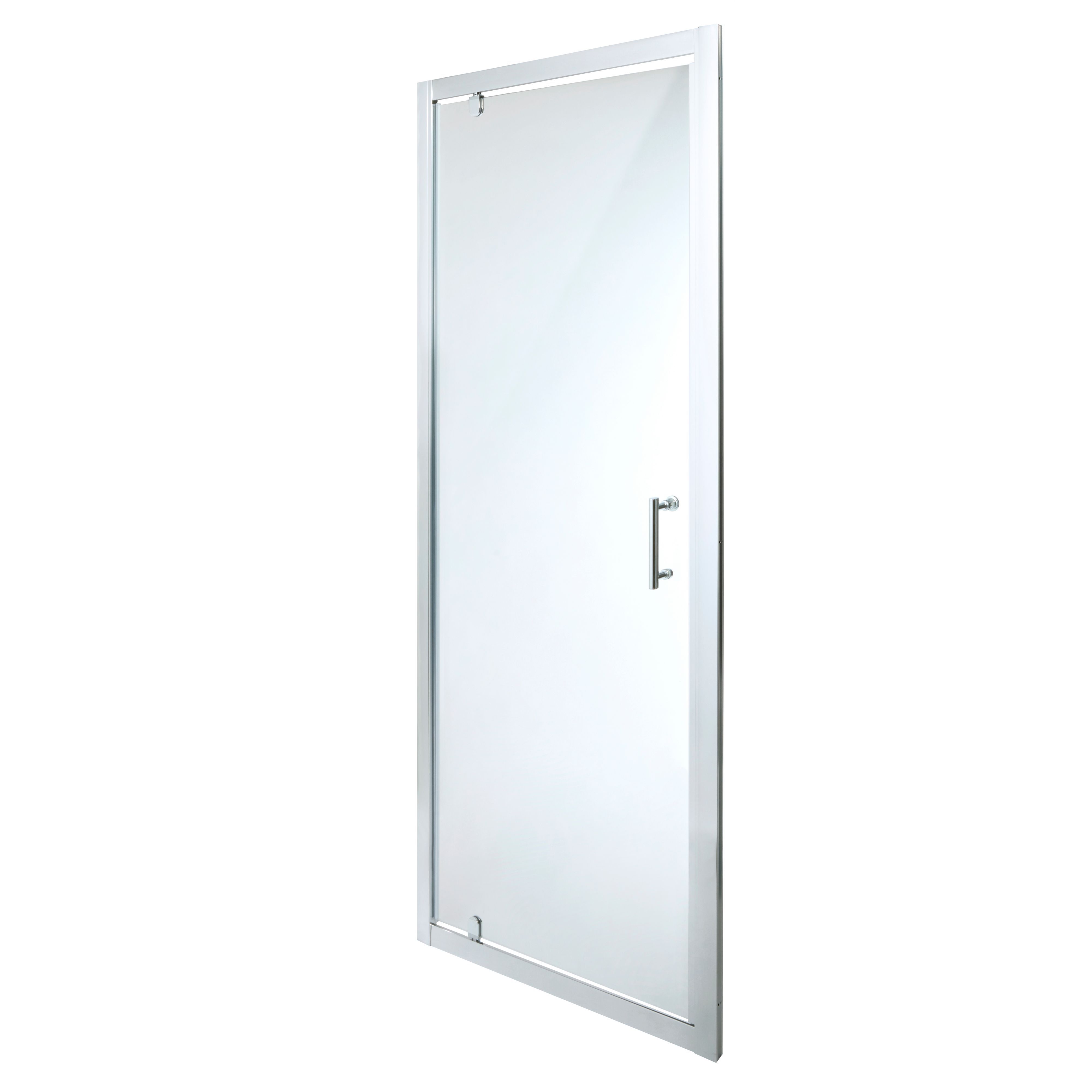 Cooke & Lewis Onega Argenté Silver effect Clear Half open pivot Shower Door (H)190cm (W)90cm