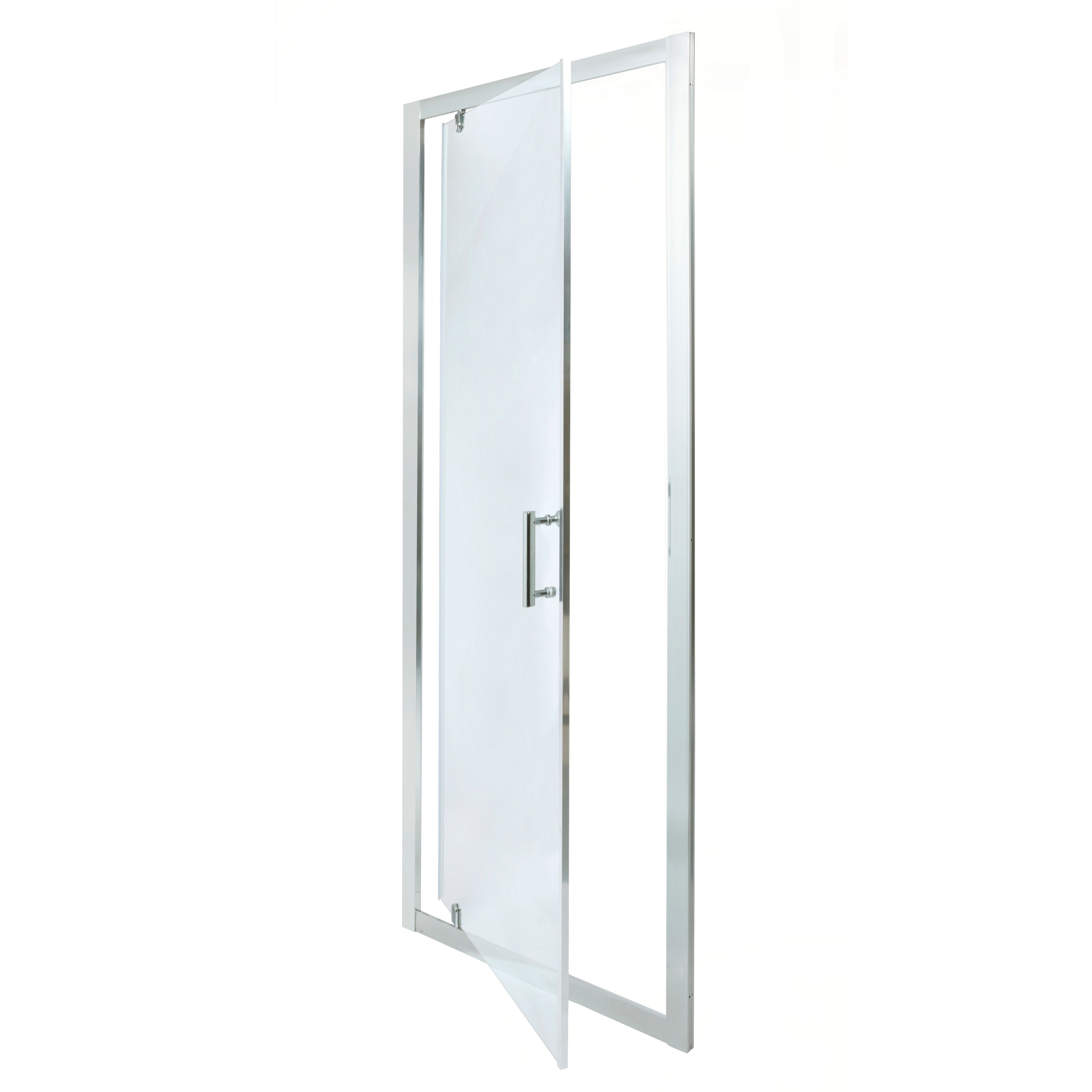 Cooke & Lewis Onega Argenté Silver effect Clear Half open pivot Shower Door (H)190cm (W)90cm