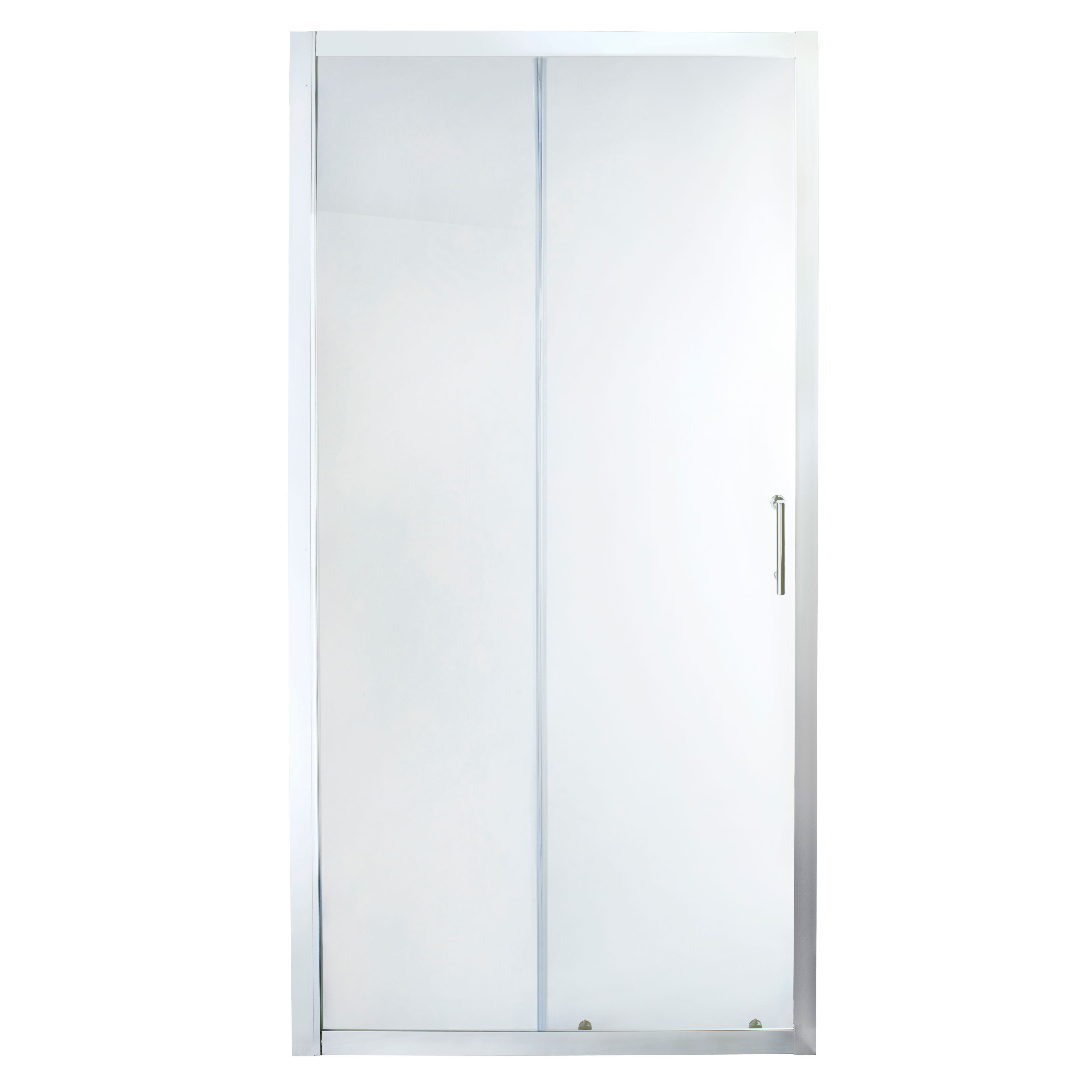 Cooke & Lewis Onega Argenté Silver effect Clear Sliding Shower Door (H)190cm (W)100cm