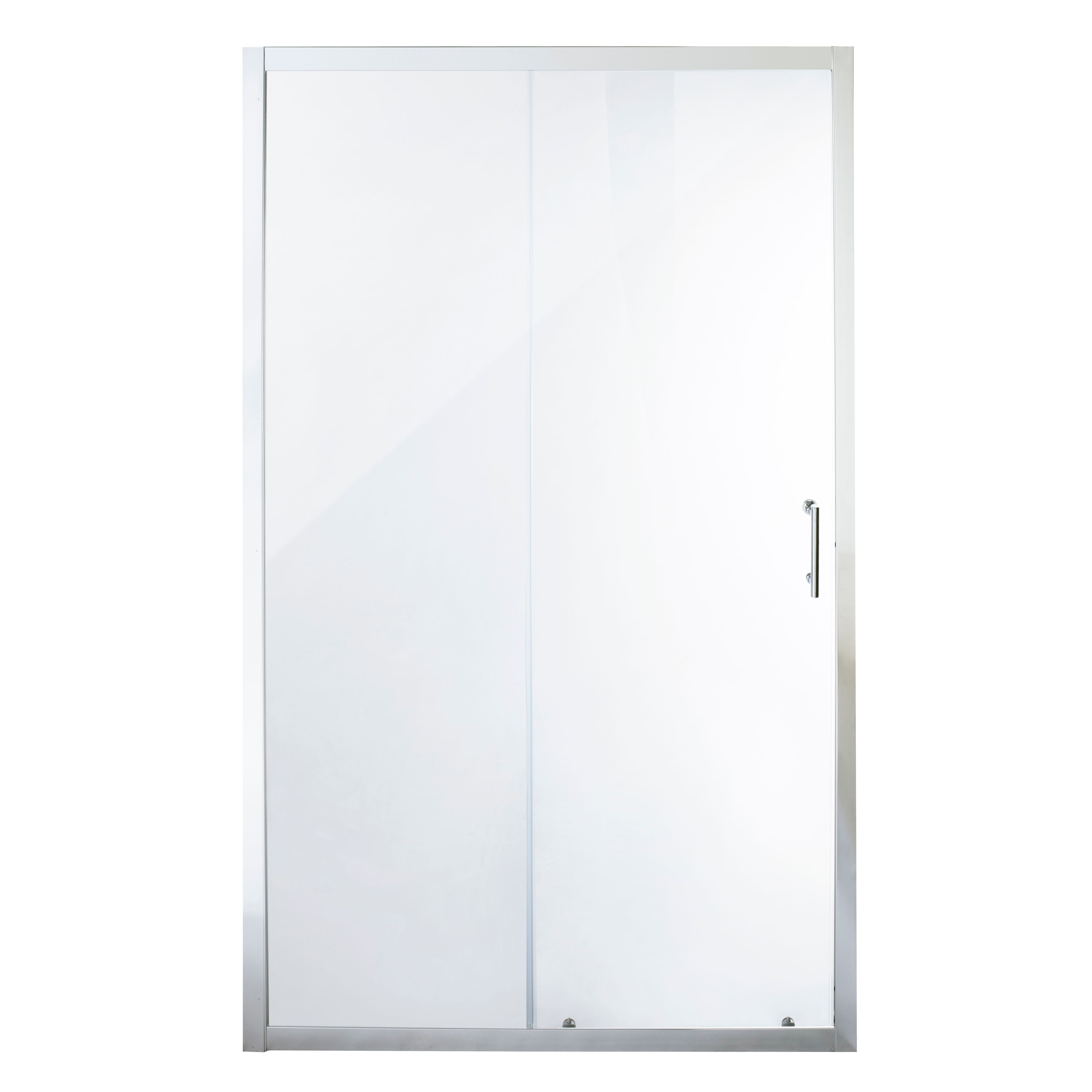 Cooke & Lewis Onega Argenté Silver effect Clear Sliding Shower Door (H)190cm (W)120cm