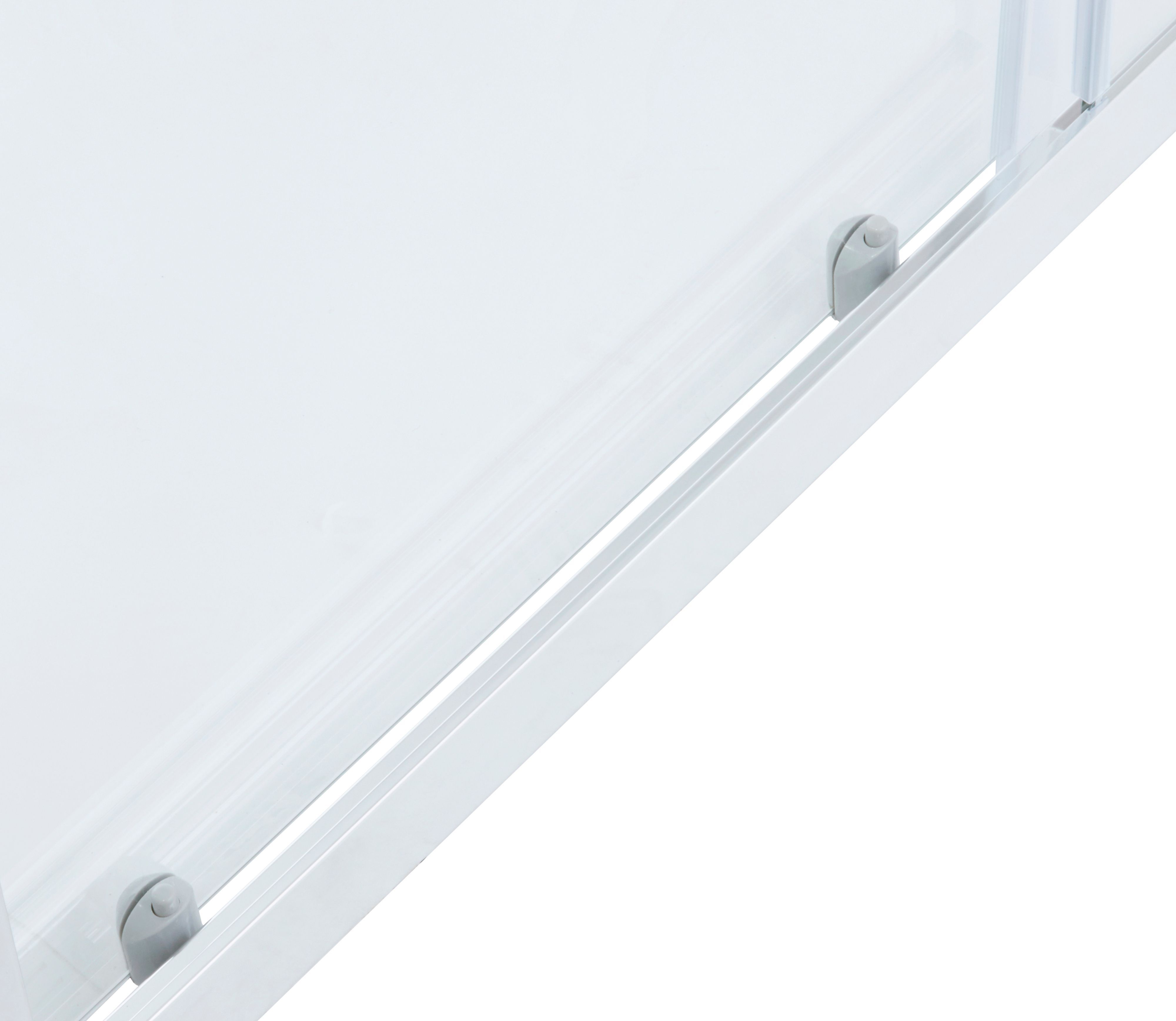 Cooke & Lewis Onega Argenté Silver effect Clear Sliding Shower Door (H)190cm (W)120cm