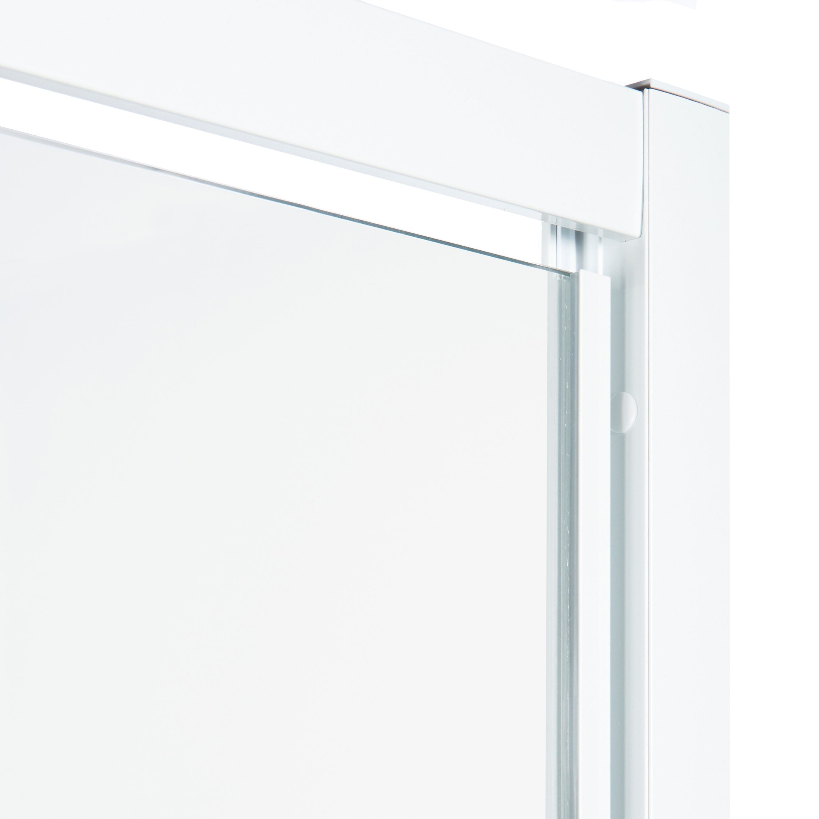 Cooke & Lewis Onega Blanc Frosted Strip Full open pivot Shower Door (H)190cm (W)80cm