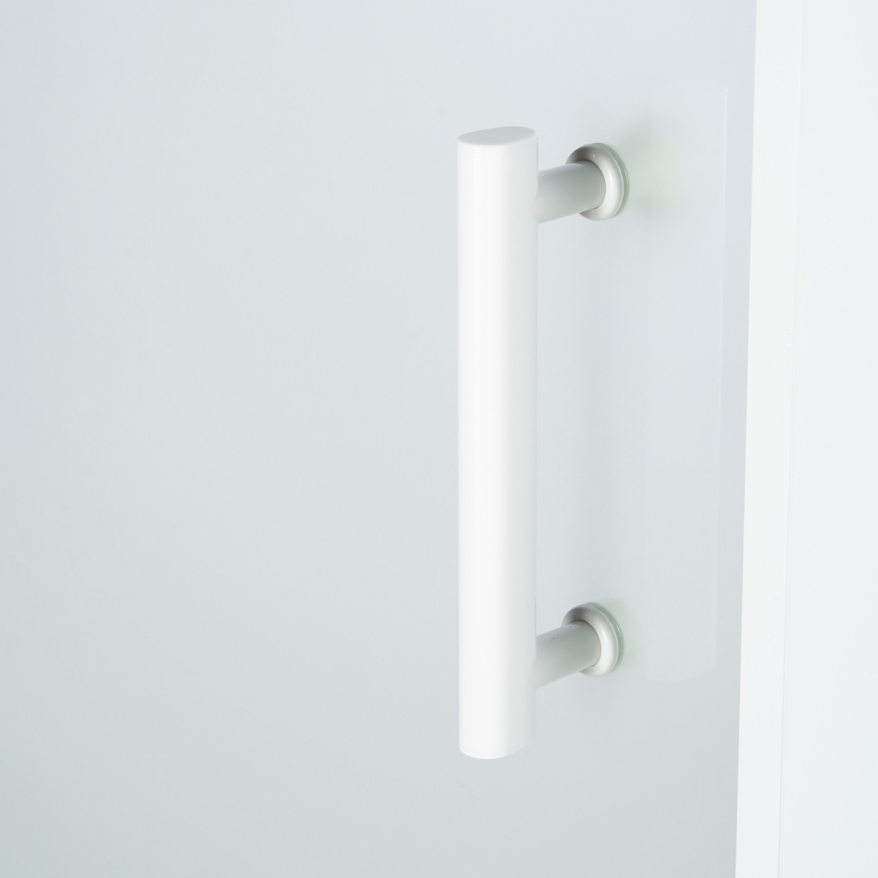Cooke & Lewis Onega Blanc Frosted Striped pattern Sliding Shower Door (H)190cm (W)120cm