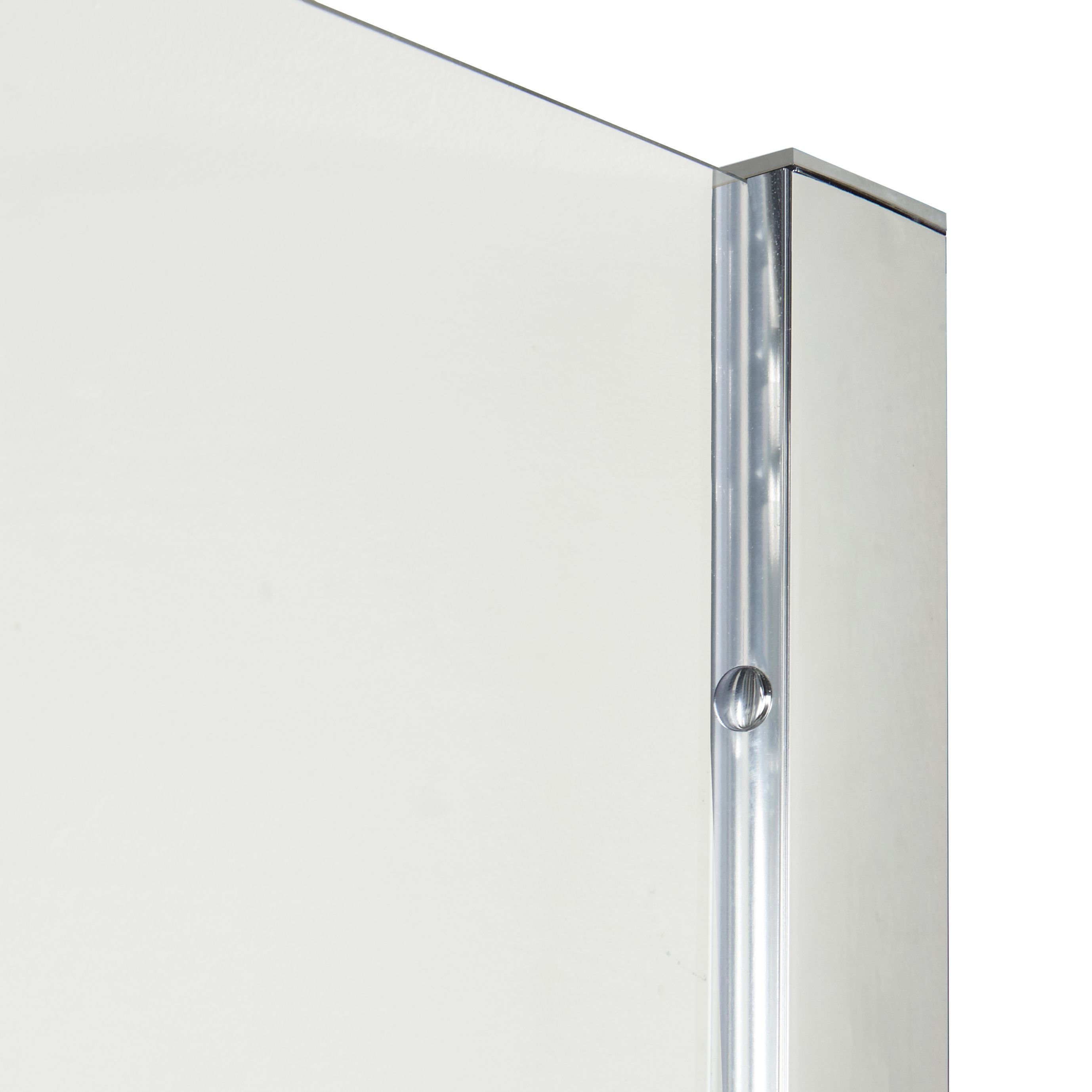 Cooke & Lewis Onega Chrome effect Clear Fixed Shower panel (H)190cm (W)90cm