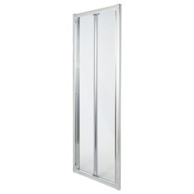 Cooke & Lewis Onega Clear 2 panel Framed Bi-fold Shower Door (W)760mm