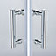 Cooke & Lewis Onega Framed Clear Silver effect Square Shower enclosure - Corner entry double sliding door (W)80cm (D)80cm