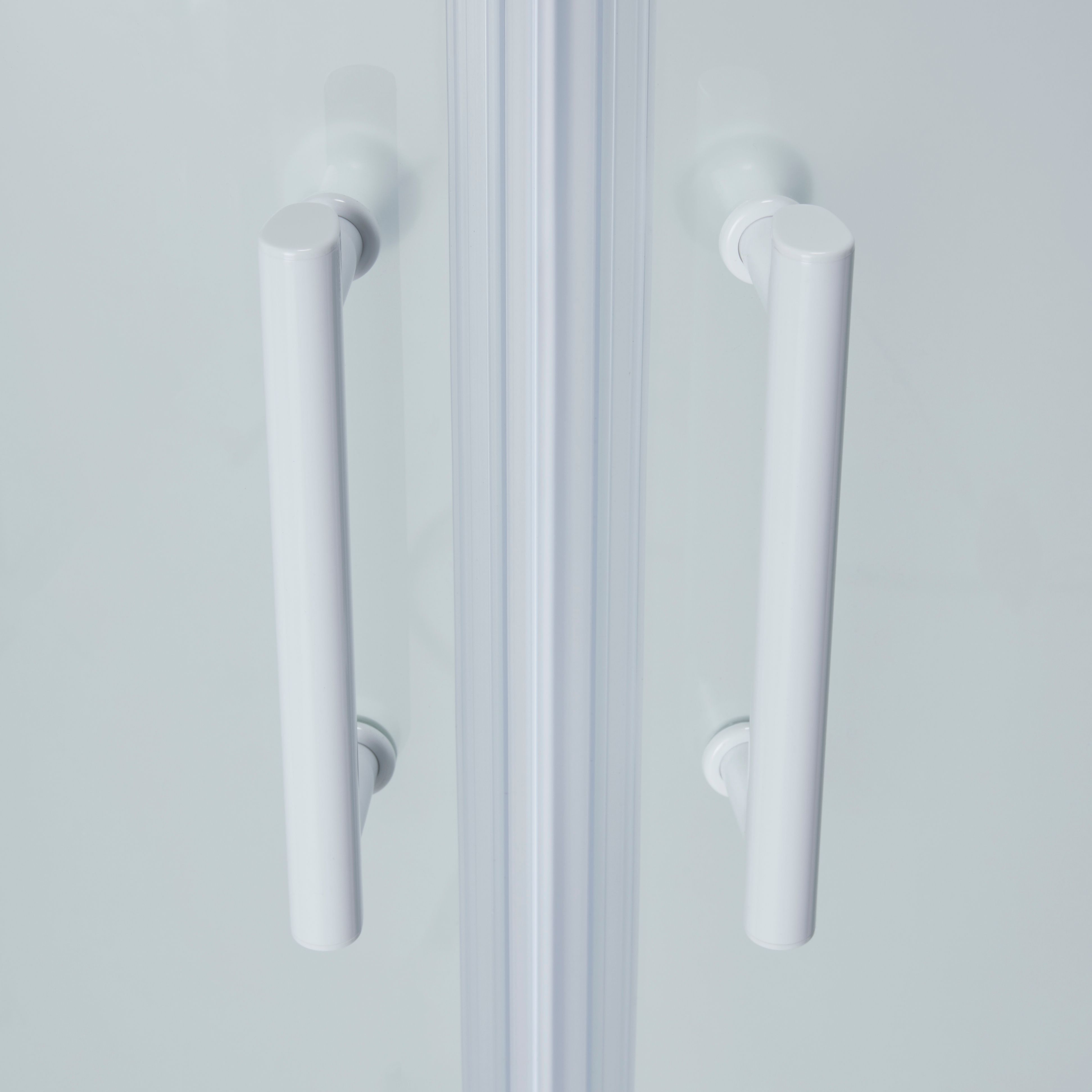Cooke & Lewis Onega Framed Frosted Quadrant Shower enclosure - Corner entry double sliding door (W)80cm (D)80cm