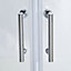Cooke & Lewis Onega Framed Transparent Silver effect Quadrant Shower enclosure - Corner entry double sliding door (W)90cm (D)90cm
