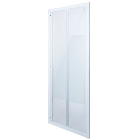 Cooke & Lewis Onega Frosted effect 2 panel Framed Bi-fold Shower Door (W)800mm