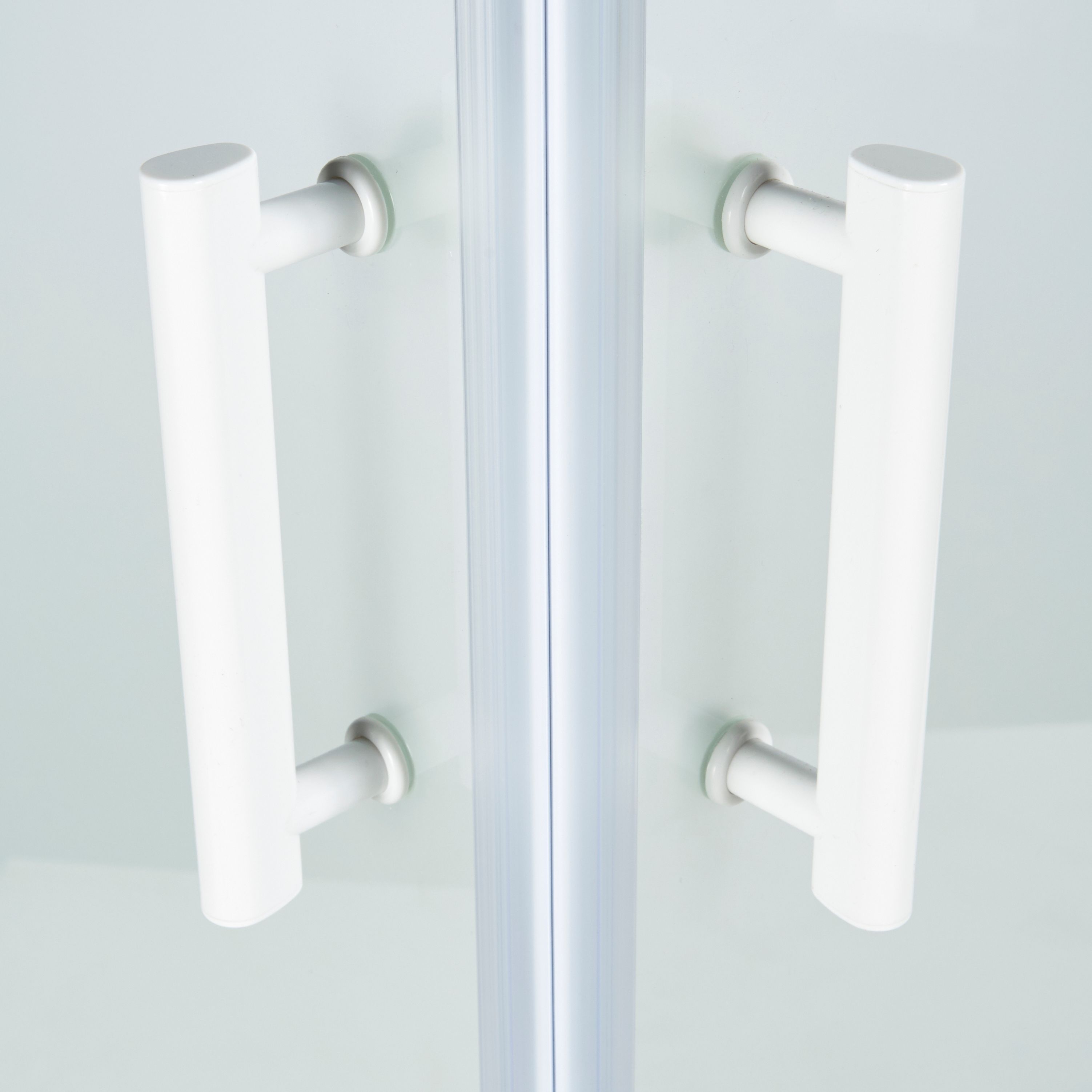 Cooke & Lewis Onega Frosted Universal Square Shower enclosure with Corner entry double sliding door (W)76cm (D)76cm