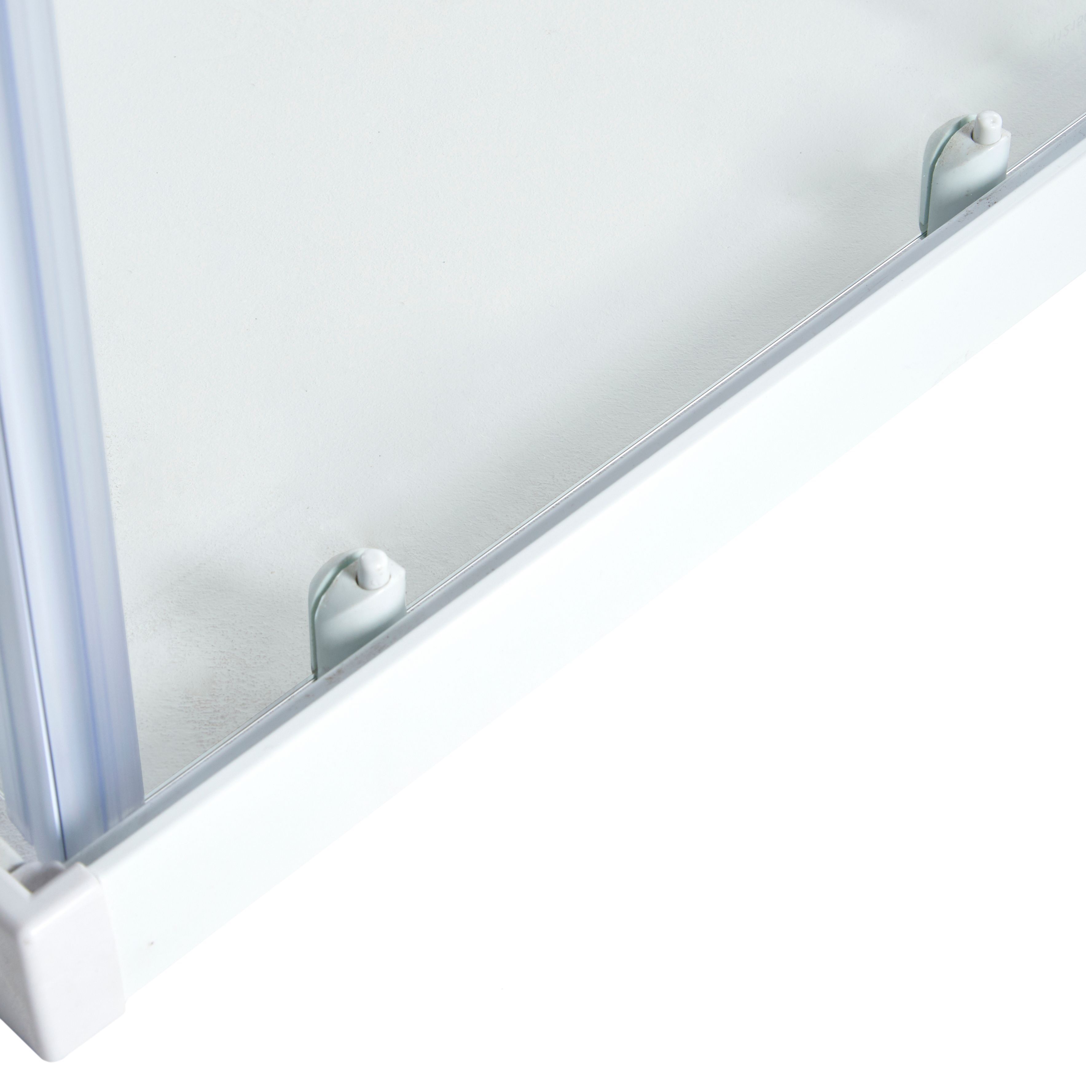 Cooke & Lewis Onega Frosted Universal Square Shower enclosure with Corner entry double sliding door (W)76cm (D)76cm