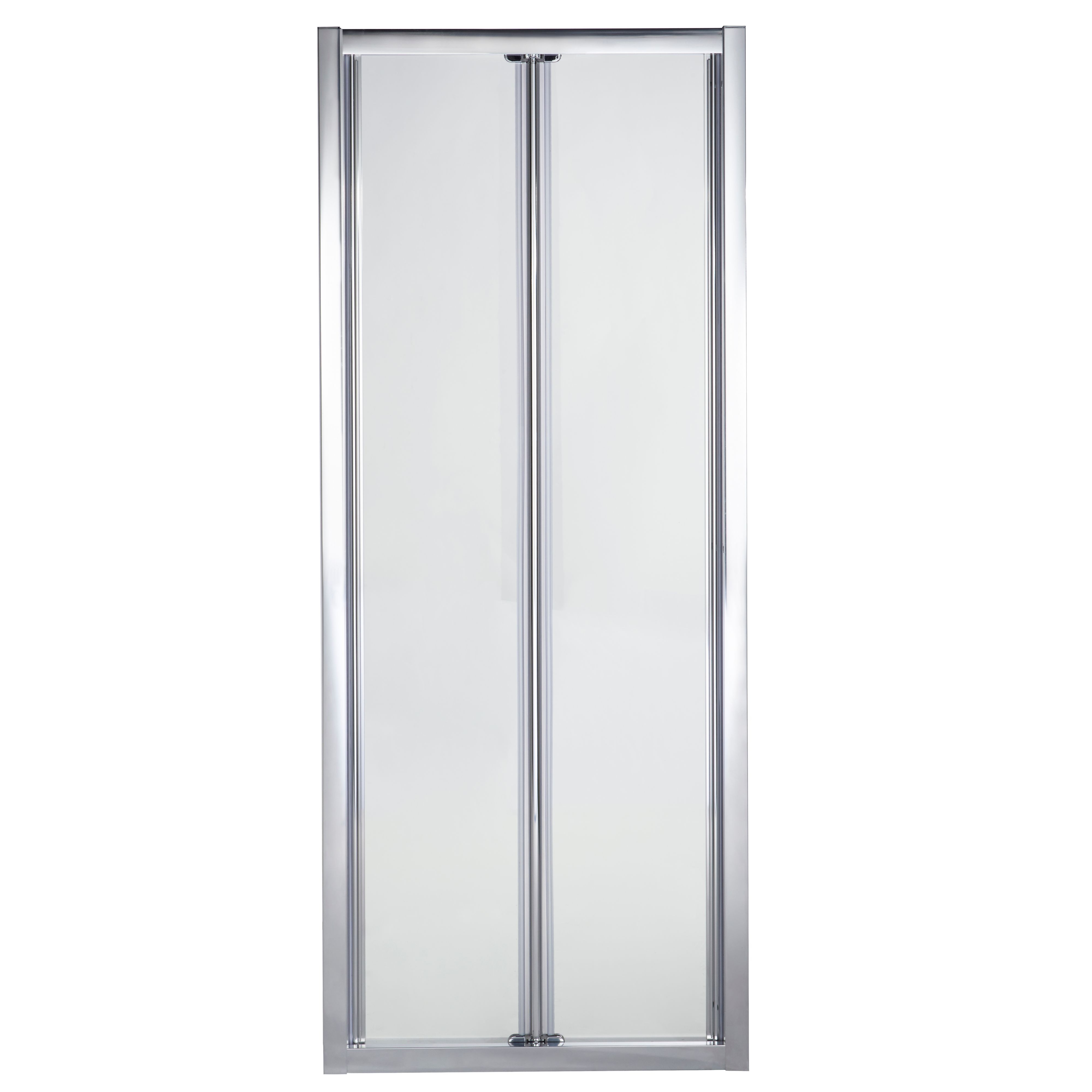 Cooke & Lewis Onega Silver effect Clear Bi-fold Shower Door (H)190cm (W)76cm