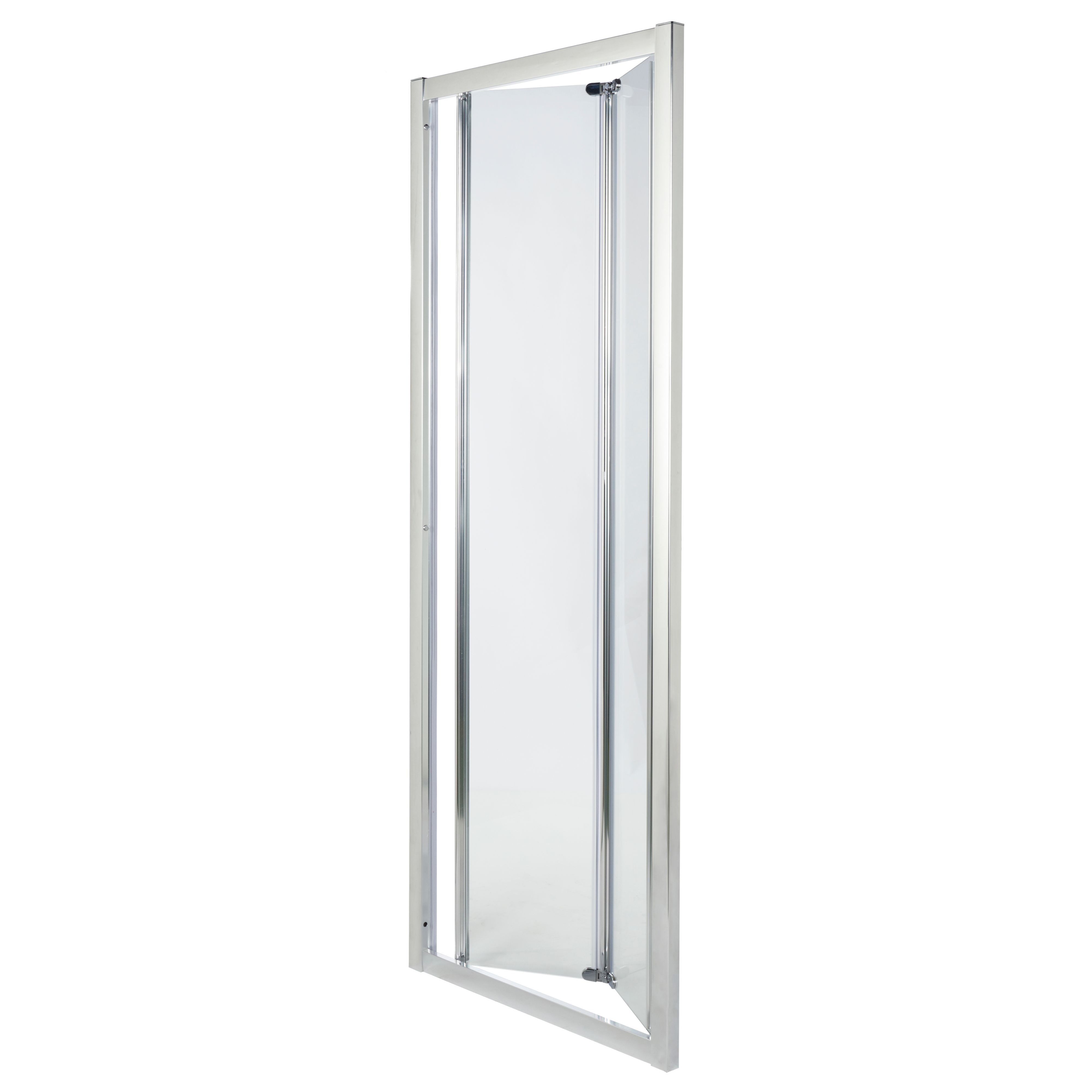 Cooke & Lewis Onega Silver effect Clear Bi-fold Shower Door (H)190cm (W)76cm