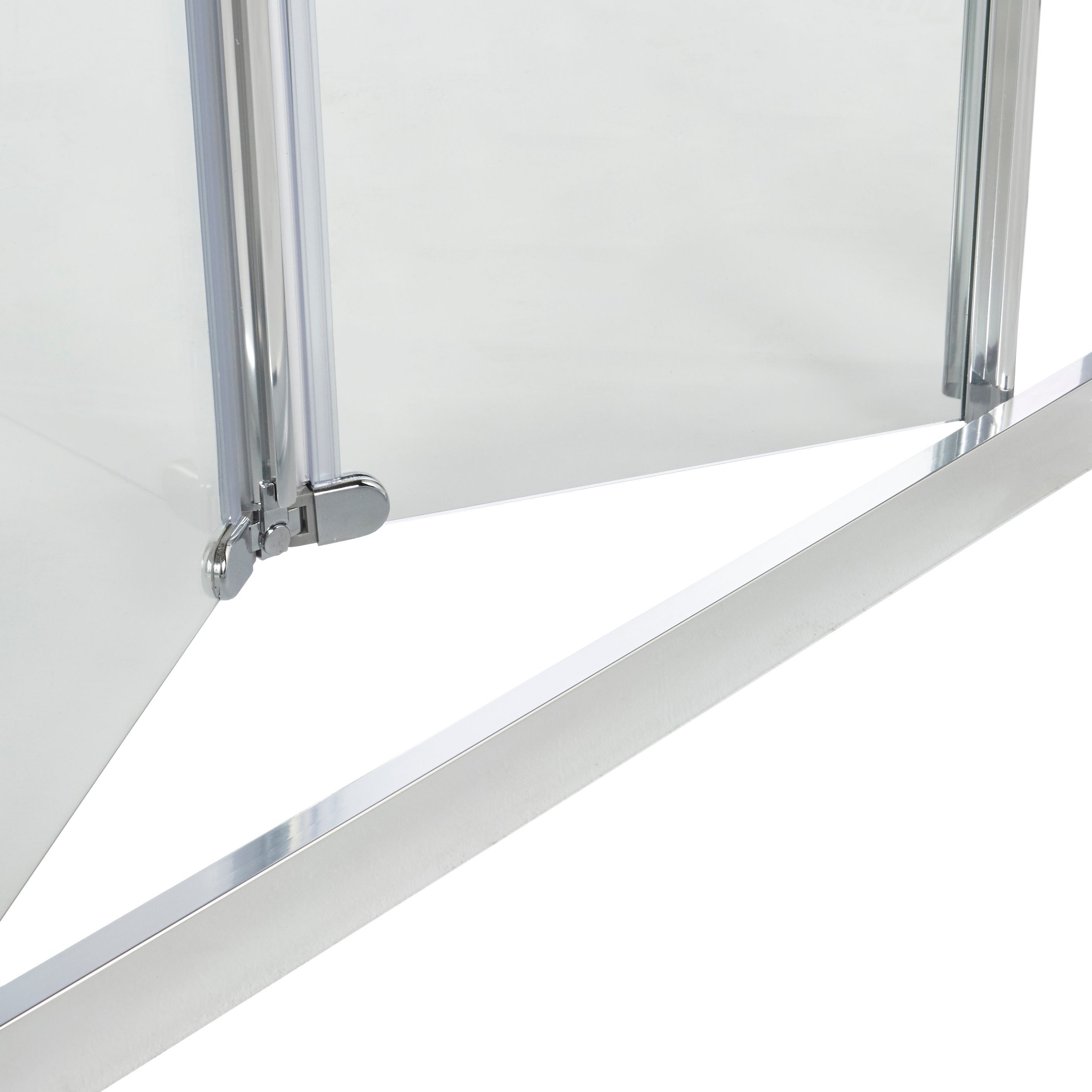 Cooke & Lewis Onega Silver effect Clear Bi-fold Shower Door (H)190cm (W)76cm