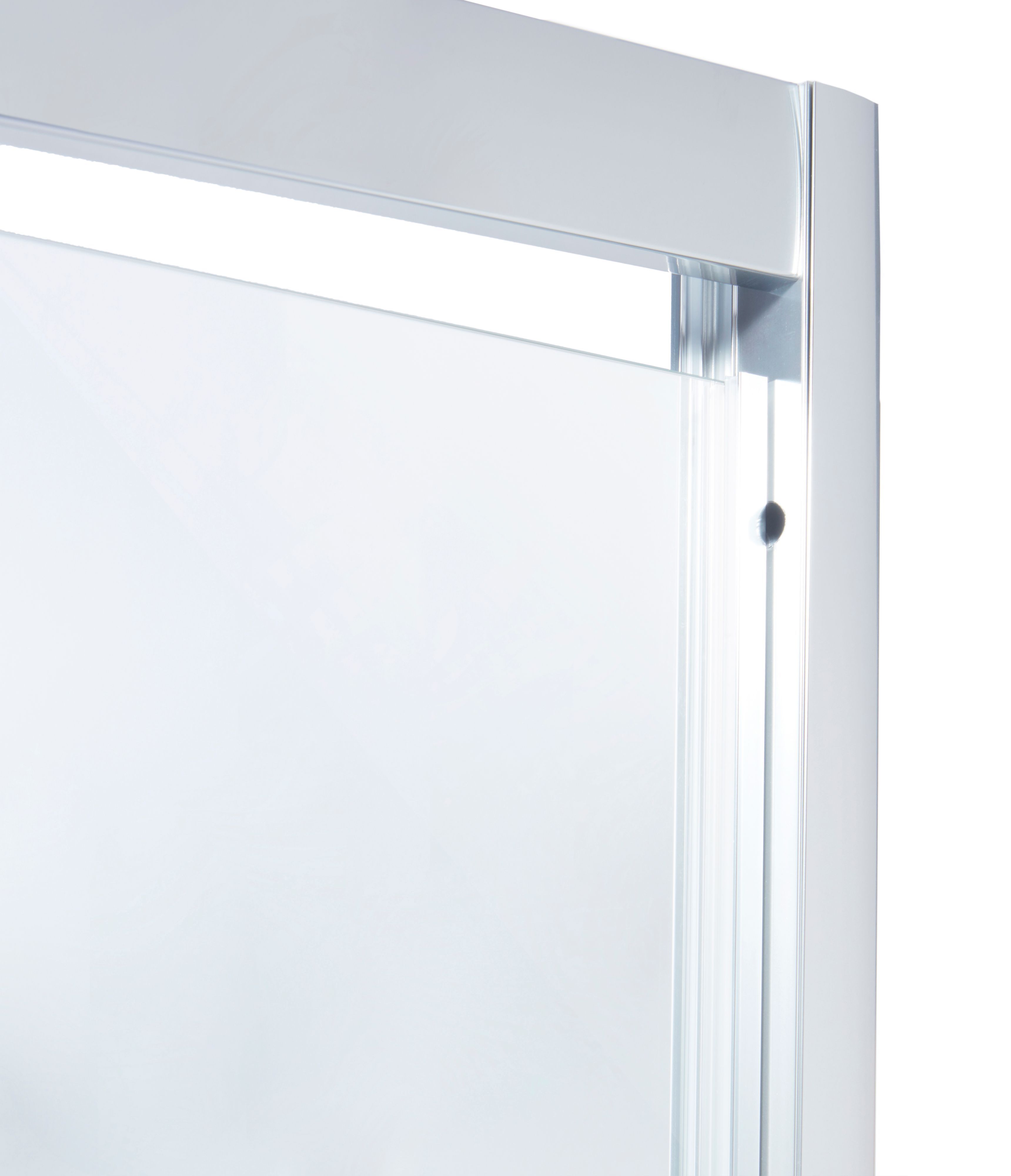 Cooke & Lewis Onega Silver effect Clear Pivot Shower Door (H)190cm (W)76cm