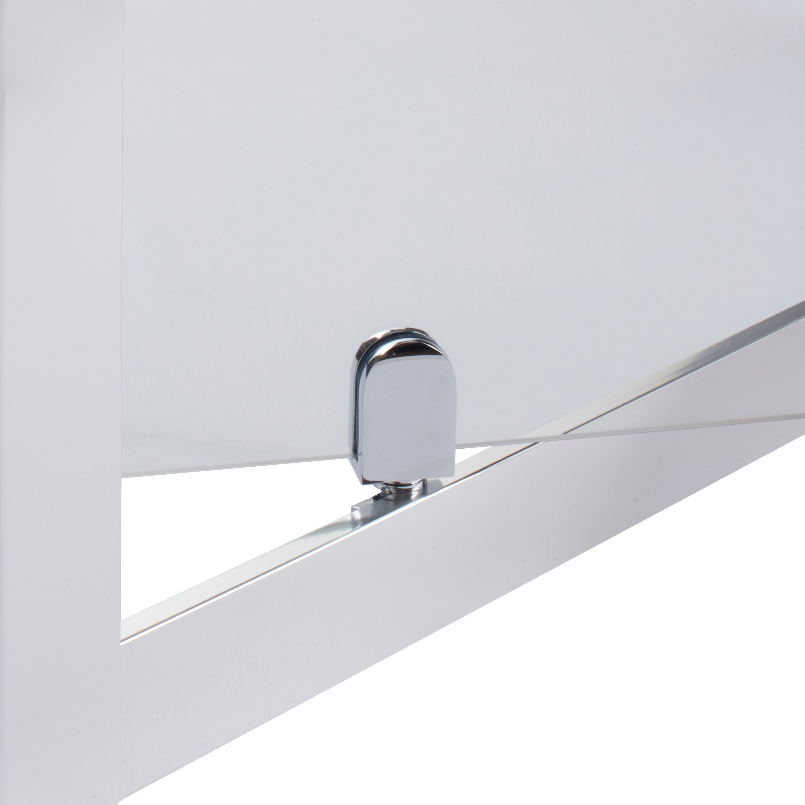 Cooke & Lewis Onega Silver effect Clear Pivot Shower Door (H)190cm (W)76cm