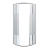 Cooke & Lewis Onega Universal Quadrant Shower Enclosure & tray with Corner entry double sliding door (H)190cm (W)80cm (D)80cm