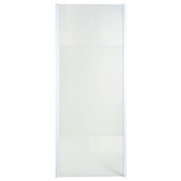 Cooke & Lewis Onega White coated Frosted Fixed Shower panel (H)190cm (W)80cm
