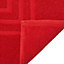 Cooke & Lewis Palmi Red Cotton Slip resistant Bath mat (L)800mm (W)500mm