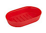 Cooke & Lewis Palmi Red Plastic Soap dish (W)9cm