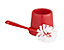 Cooke & Lewis Palmi Red Plastic Toilet brush & holder