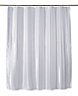 Cooke & Lewis Pasni White Satin stripe Shower curtain (L)1800mm