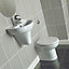 Cooke & Lewis Perdita White Back to wall Toilet with Soft close seat