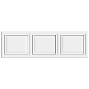 Cooke & Lewis Pienza Deco Gloss High-impact polystyrene (HIPS) White Straight Front Bath panel (W)1700mm