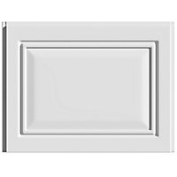 Cooke & Lewis Pienza Deco Gloss White Straight End Bath panel (W)750mm