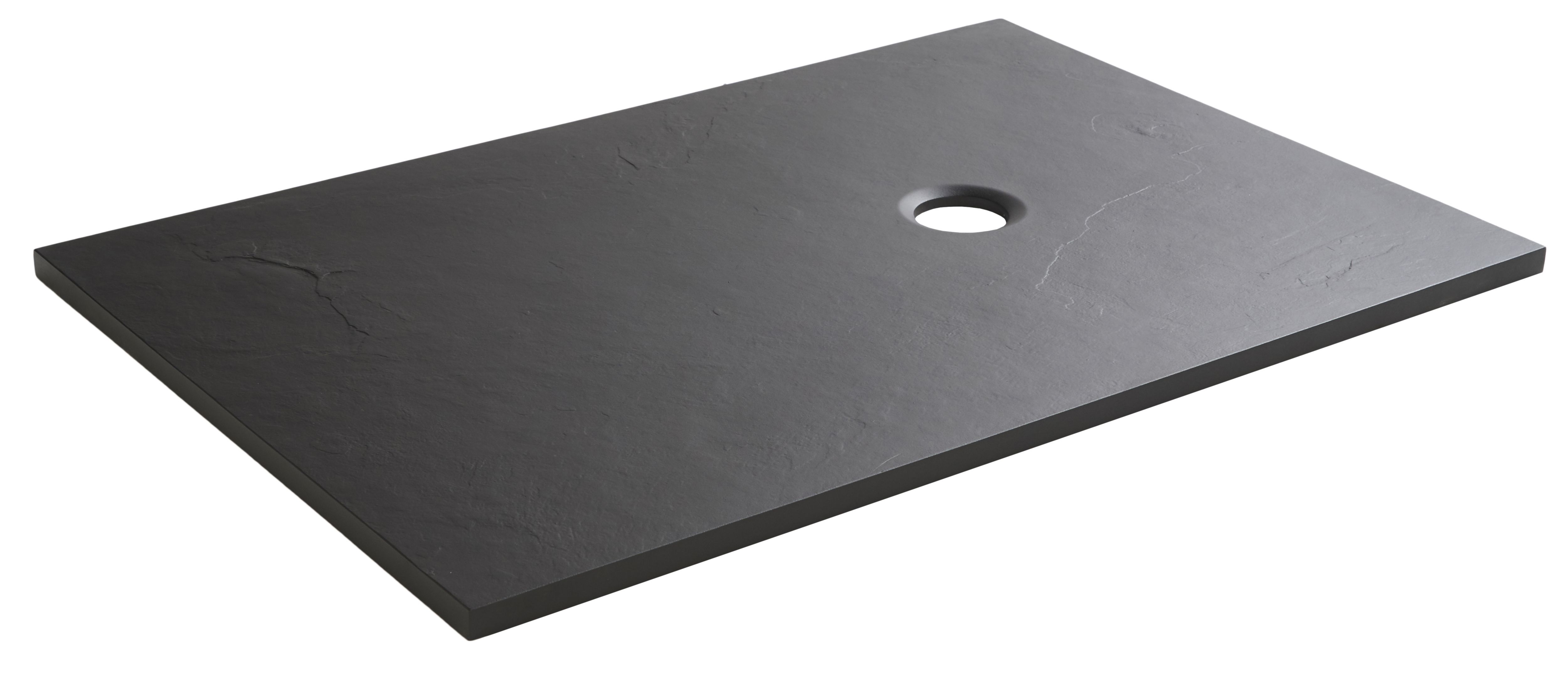 Cooke & Lewis Piro Black Rectangular Shower tray (L)120cm (W)90cm (H)2.7cm