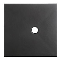 Cooke & Lewis Piro Black Square Shower tray (L)80cm (W)80cm (H)2.7cm