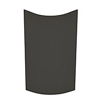 Cooke & Lewis Raffello High Gloss Anthracite Base external Cabinet door (H)715mm (T)18mm