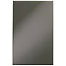 Cooke & Lewis Raffello High Gloss Anthracite Cabinet door (W)600mm (H)1912mm (T)18mm, Set of 2