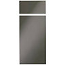 Cooke & Lewis Raffello High Gloss Anthracite Drawerline door & drawer front, (W)300mm (H)715mm (T)18mm