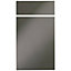 Cooke & Lewis Raffello High Gloss Anthracite Drawerline door & drawer front, (W)400mm (H)715mm (T)18mm