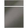 Cooke & Lewis Raffello High Gloss Anthracite Drawerline door & drawer front, (W)500mm (H)715mm (T)18mm