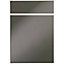 Cooke & Lewis Raffello High Gloss Anthracite Drawerline door & drawer front, (W)500mm (H)715mm (T)18mm