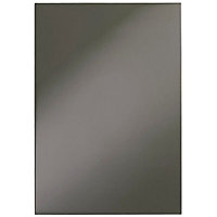 Cooke & Lewis Raffello High Gloss Anthracite Slab Appliance & larder Clad on base panel (H)900mm (W)640mm