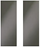 Cooke & Lewis Raffello High Gloss Anthracite Wall corner Cabinet door (W)250mm (H)715mm (T)18mm, Set of 2