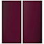Cooke & Lewis Raffello High Gloss Aubergine Base corner Cabinet door (W)925mm (H)720mm (T)18mm, Set of 2